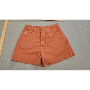 Vintage Bongo Shorts Womens 9 Orange High Waist 100% Cotton Made USA 90s Denim